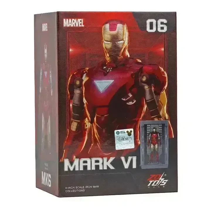 Marvel Studios : The Infinity Saga 4 Inch Scale Iron Man Collection Figures Set of 7 by ZD Toys