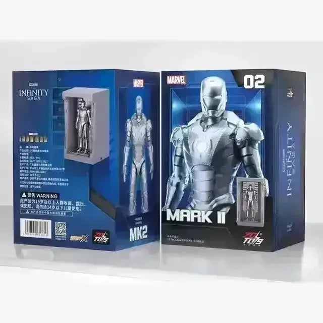 Marvel Studios : The Infinity Saga 4 Inch Scale Iron Man Collection Figures Set of 7 by ZD Toys