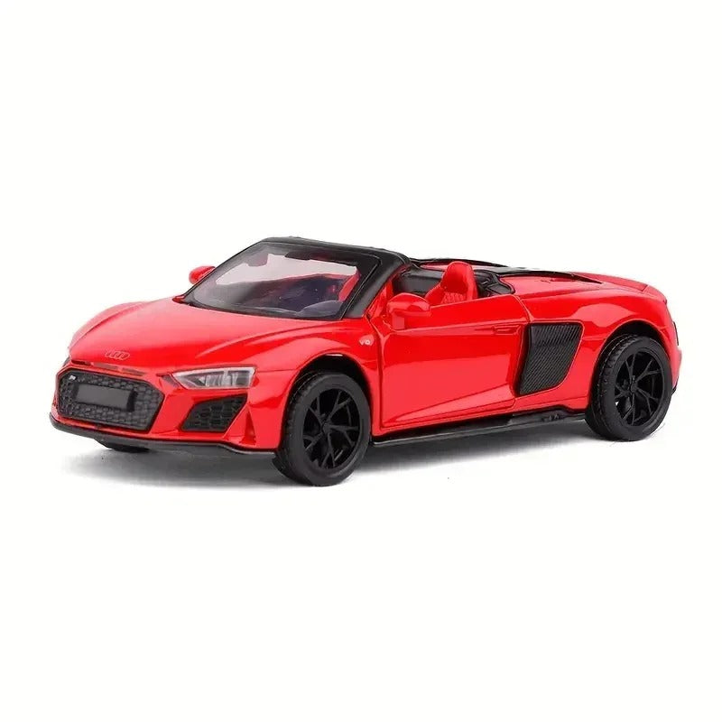CCA Audi R8 Spyder 1:39 Diecast Model Car - Red, angled view