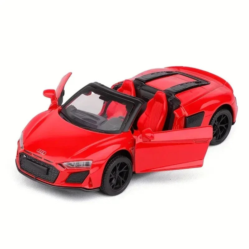 CCA Audi R8 Spyder 1:39 Diecast Model Car - Red, doors open