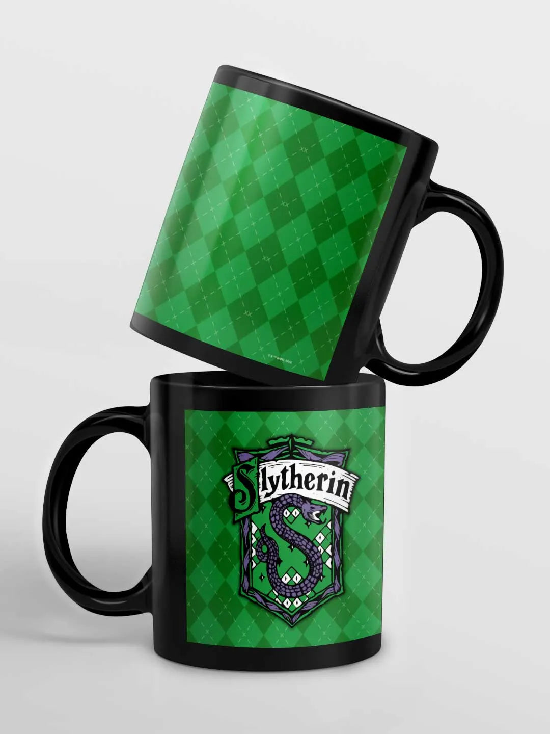 Harry Potter Crest Slytherin Ceramic 3D Black Coffee Mug - 325 Ml