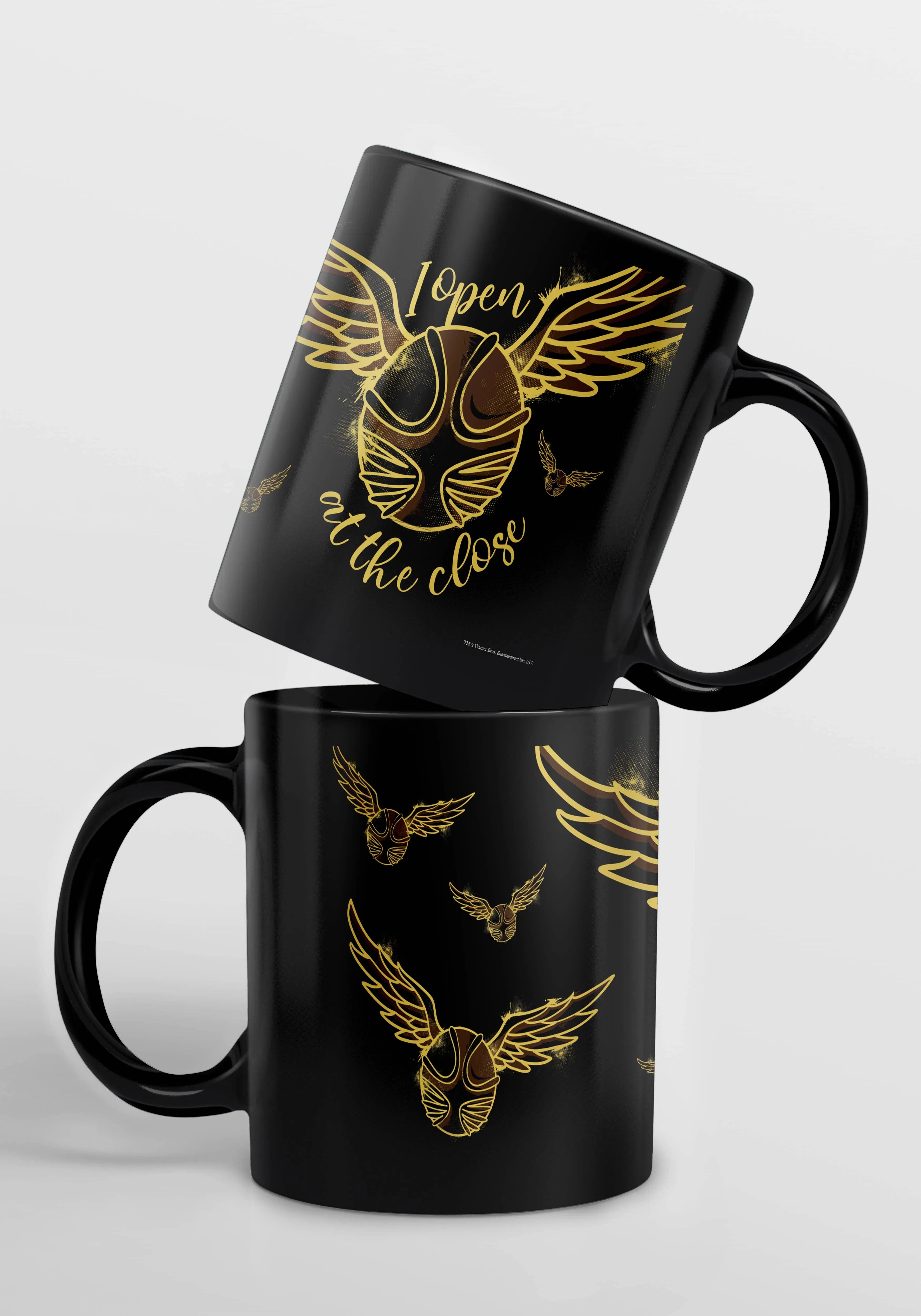 Harry Potter Golden Snitch Ceramic 3D Black Coffee Mug - 325 Ml