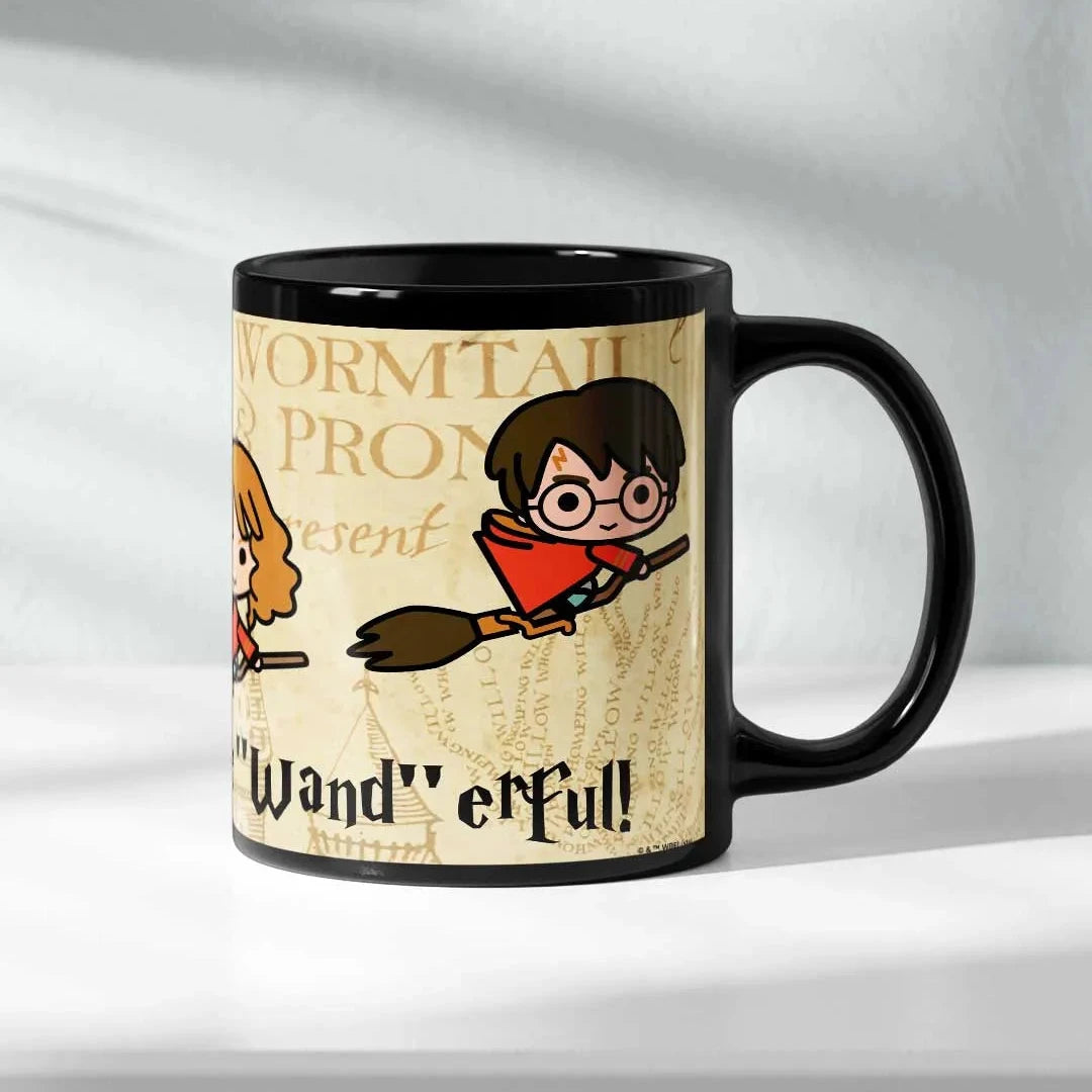 Harry Potter I Think You Are Wand''erful Ceramic 3D Black Coffee Mug - 325 Ml