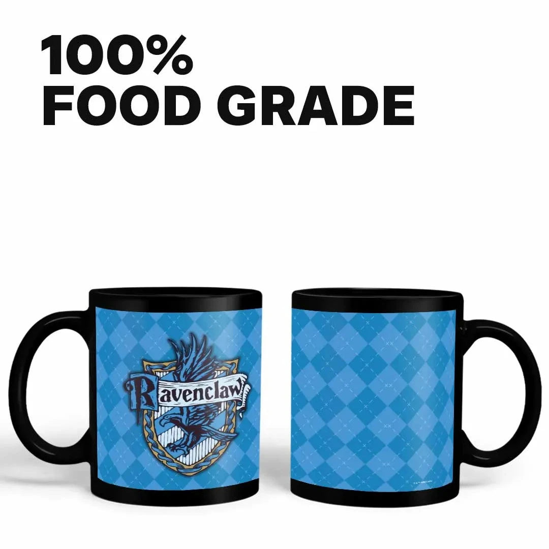 Harry Potter Crest Ravenclaw Ceramic 3D Black Coffee Mug - 325 Ml