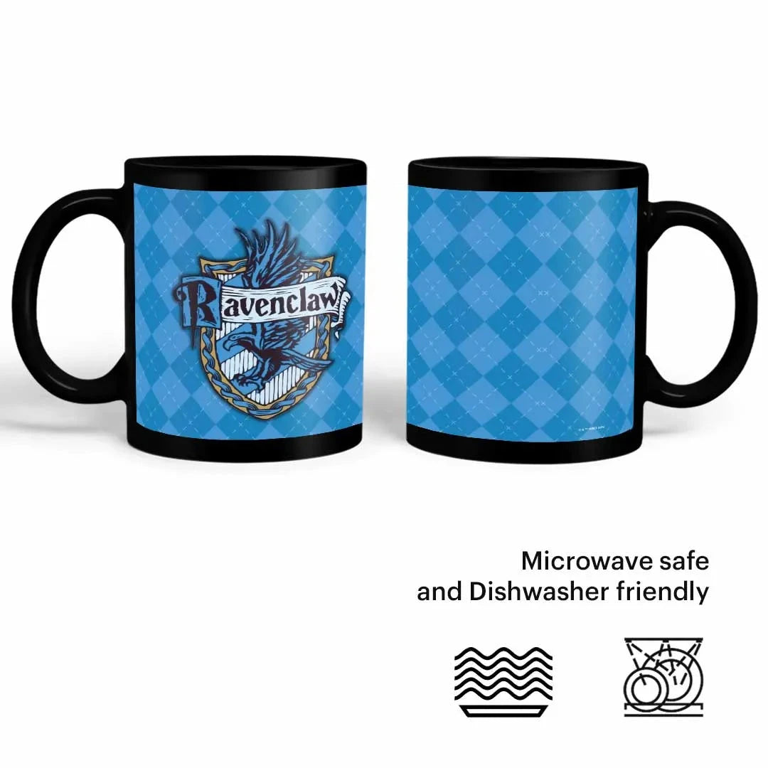 Harry Potter Crest Ravenclaw Ceramic 3D Black Coffee Mug - 325 Ml