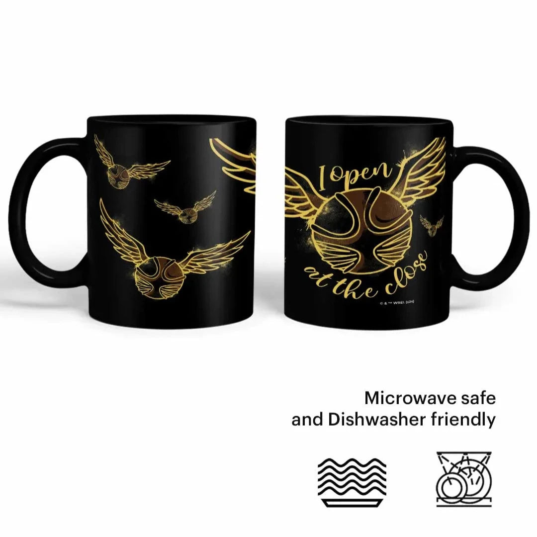 Harry Potter Golden Snitch Ceramic 3D Black Coffee Mug - 325 Ml