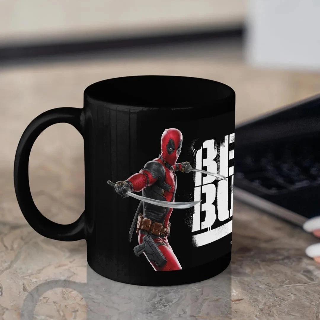 Deadpool Wolverine Best Bubs 3D Black Ceramic Coffee Mug