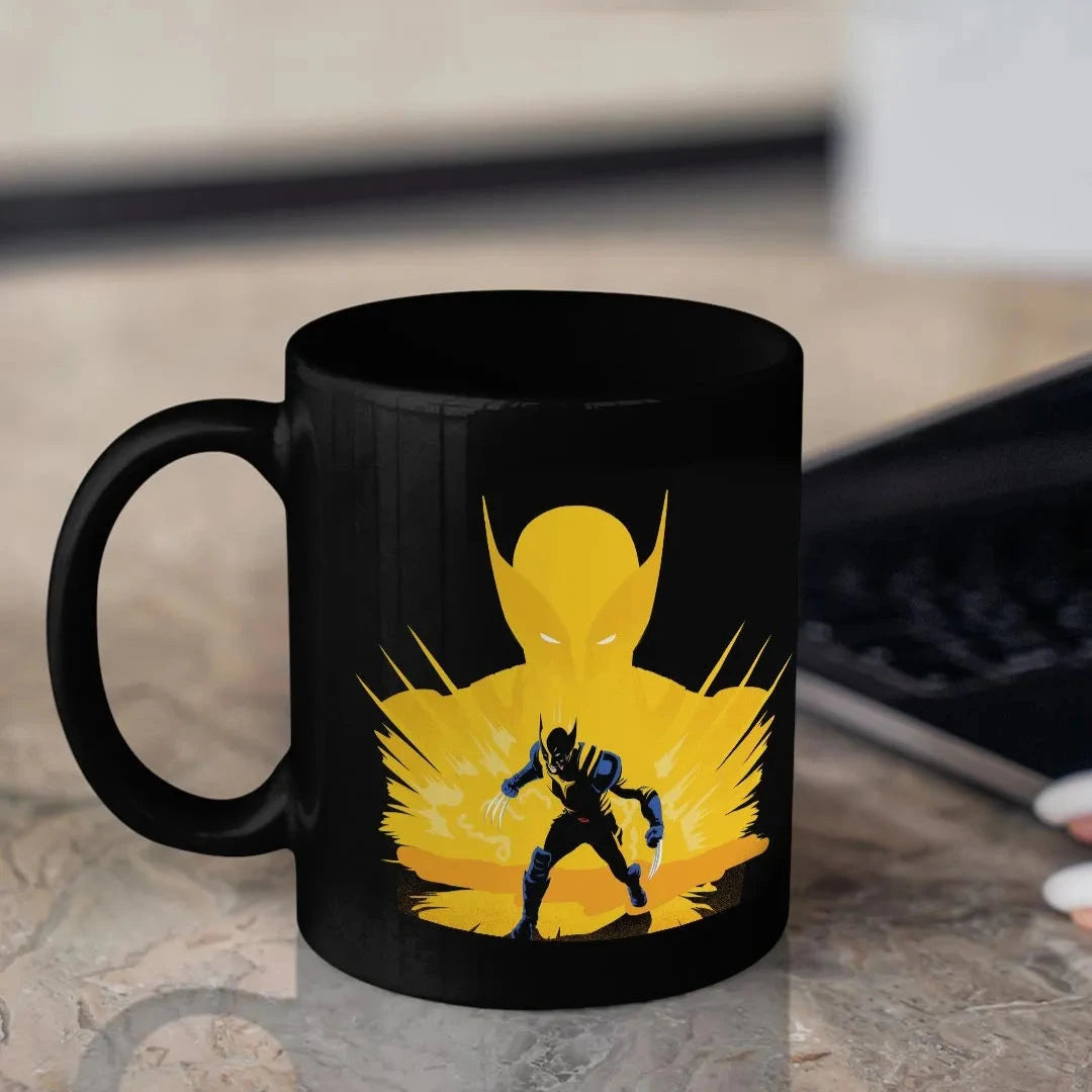 Wolverine Crest 3D Black Ceramic Coffee Mug