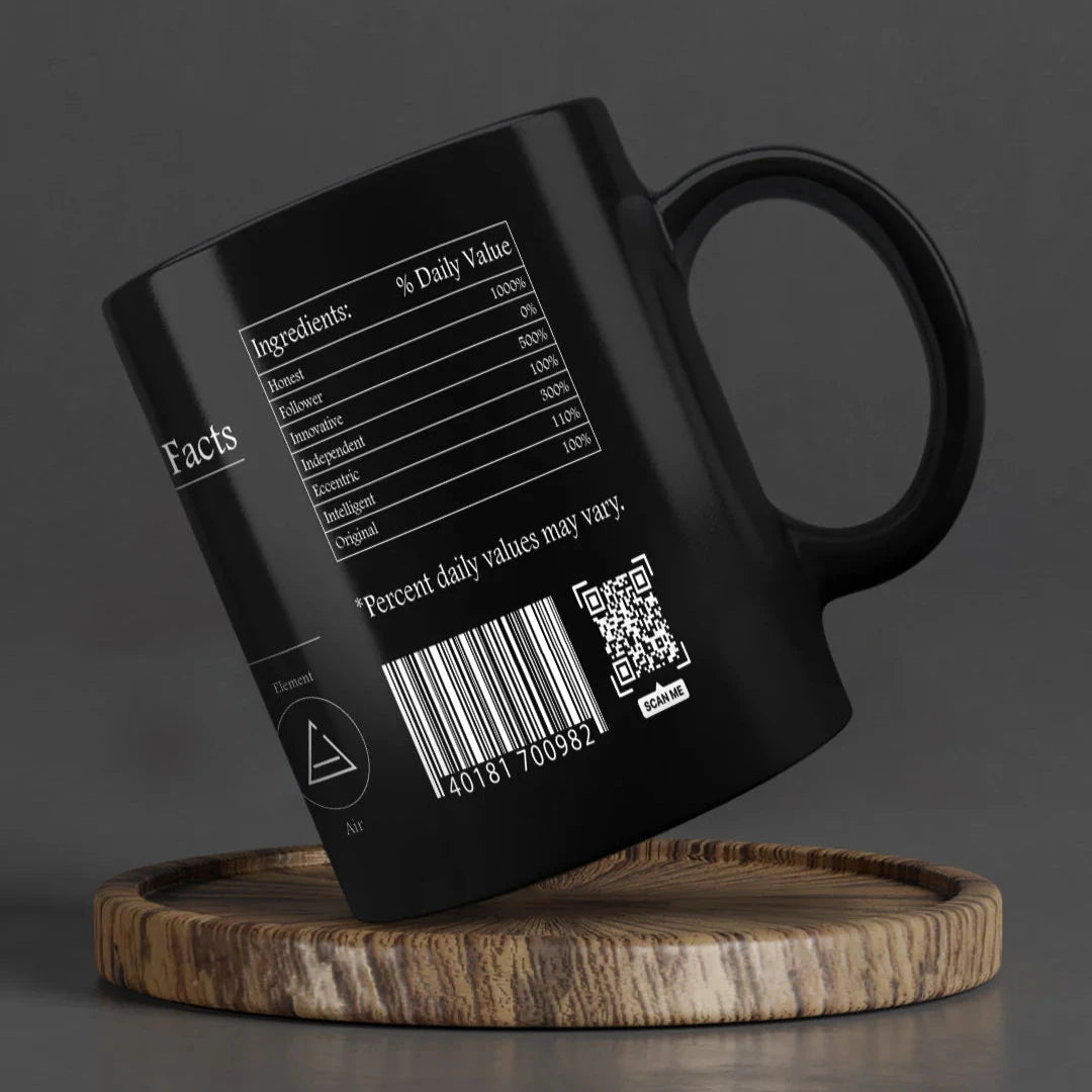 Aquarius Nutrition Facts - Ceramic Black Coffee Mug