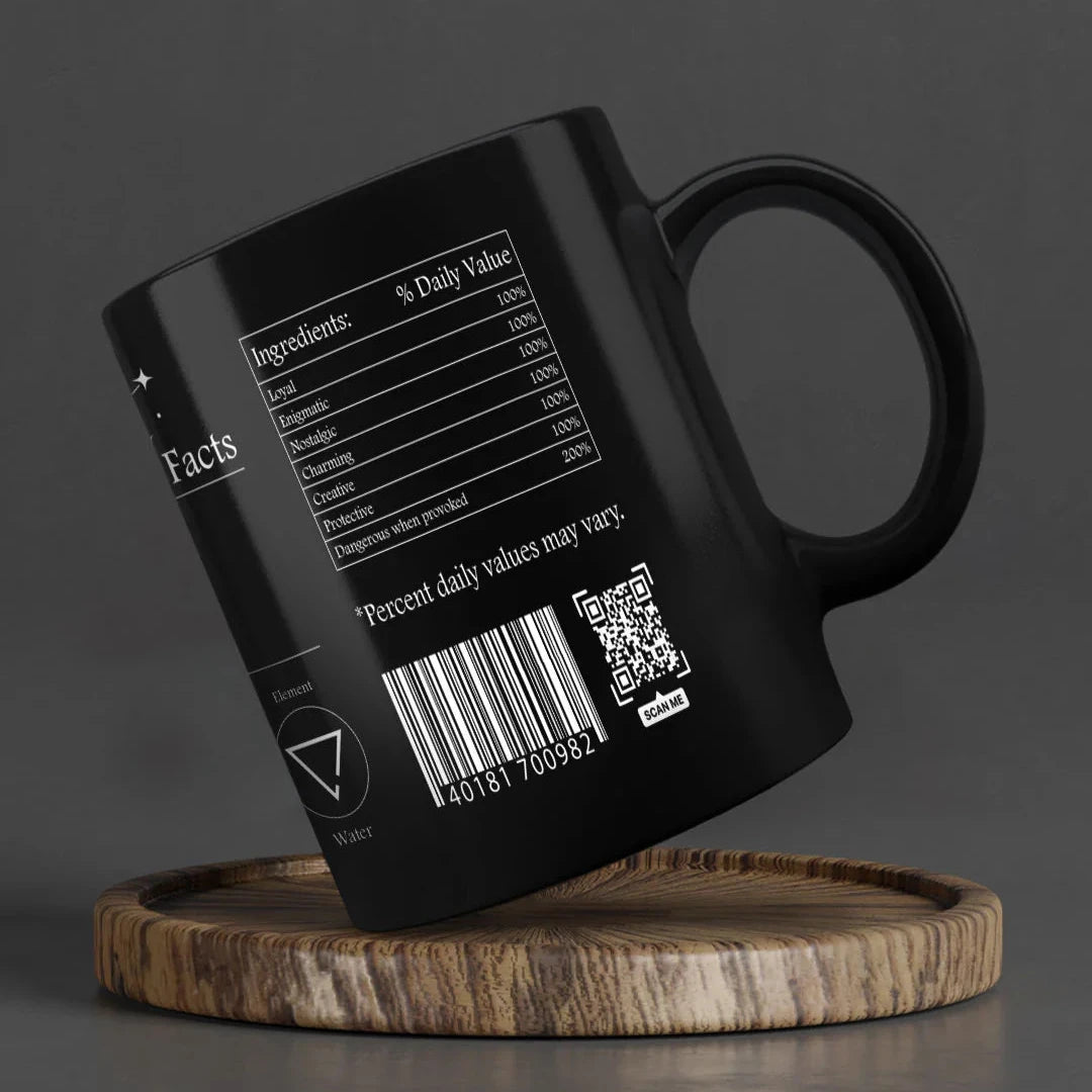 Cancer Nutrition Facts - Ceramic Black Coffee Mug