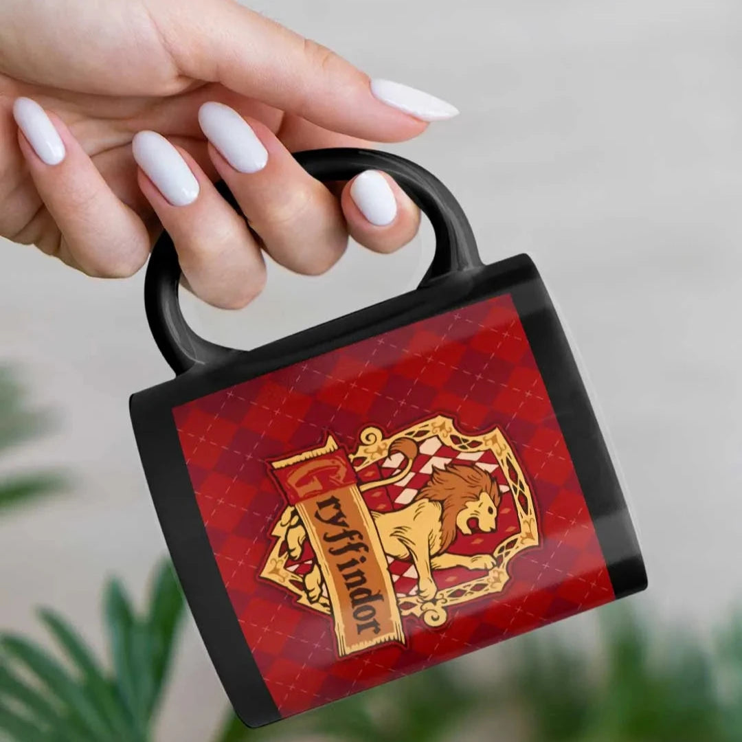 Harry Potter Crest Gryffindor Ceramic 3D Black Coffee Mug - 325 Ml