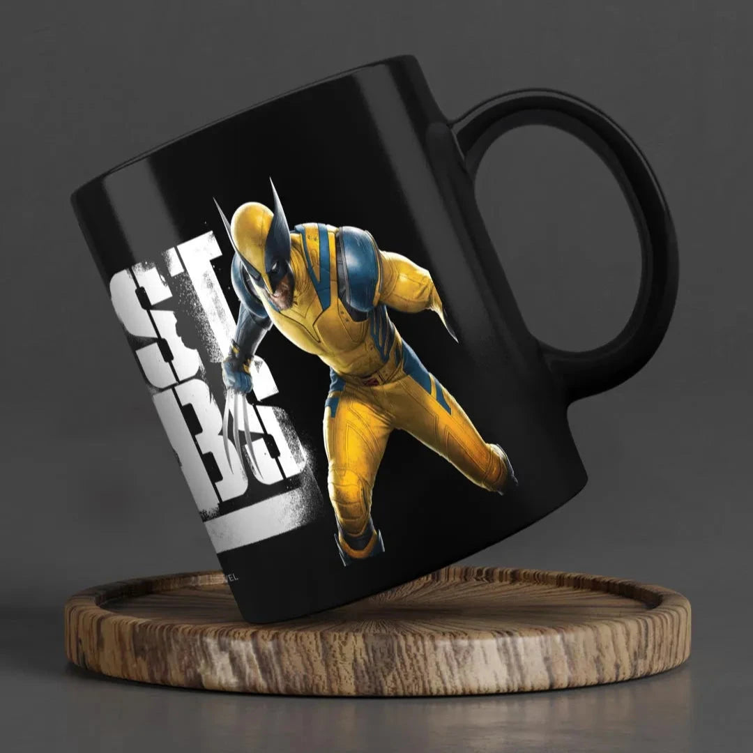 Deadpool Wolverine Best Bubs 3D Black Ceramic Coffee Mug