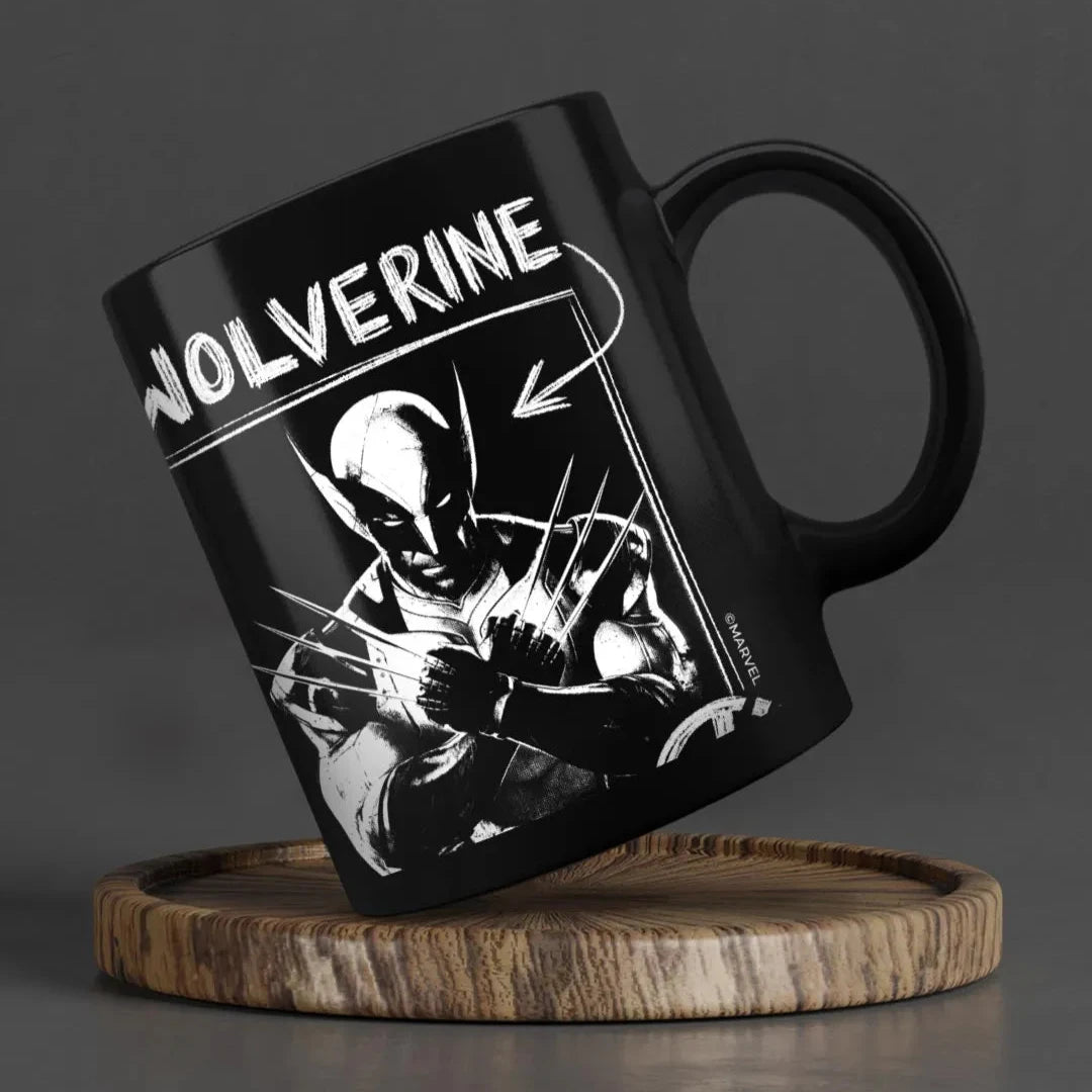 Deadpool Wolverine Holy Effort 3D Black Ceramic Coffee Mug