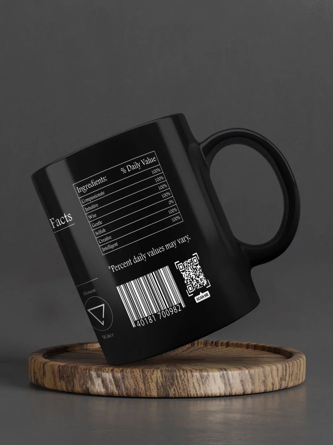 Pisces Nutrition Facts - Ceramic Black Coffee Mug