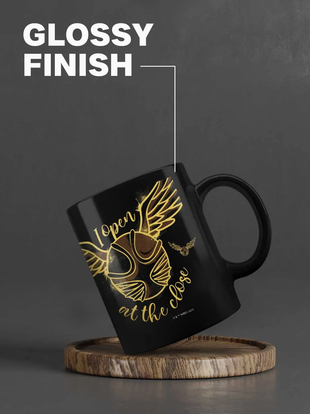 Harry Potter Golden Snitch Ceramic 3D Black Coffee Mug - 325 Ml