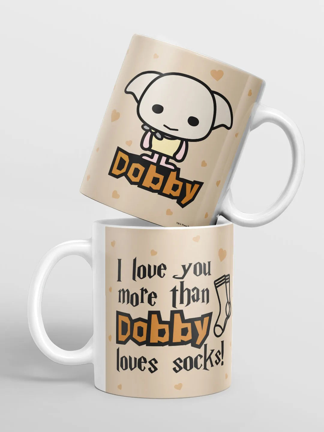 Harry Potter Dobby Loves Socks Ceramic 3D White Coffee Mug - 325 Ml