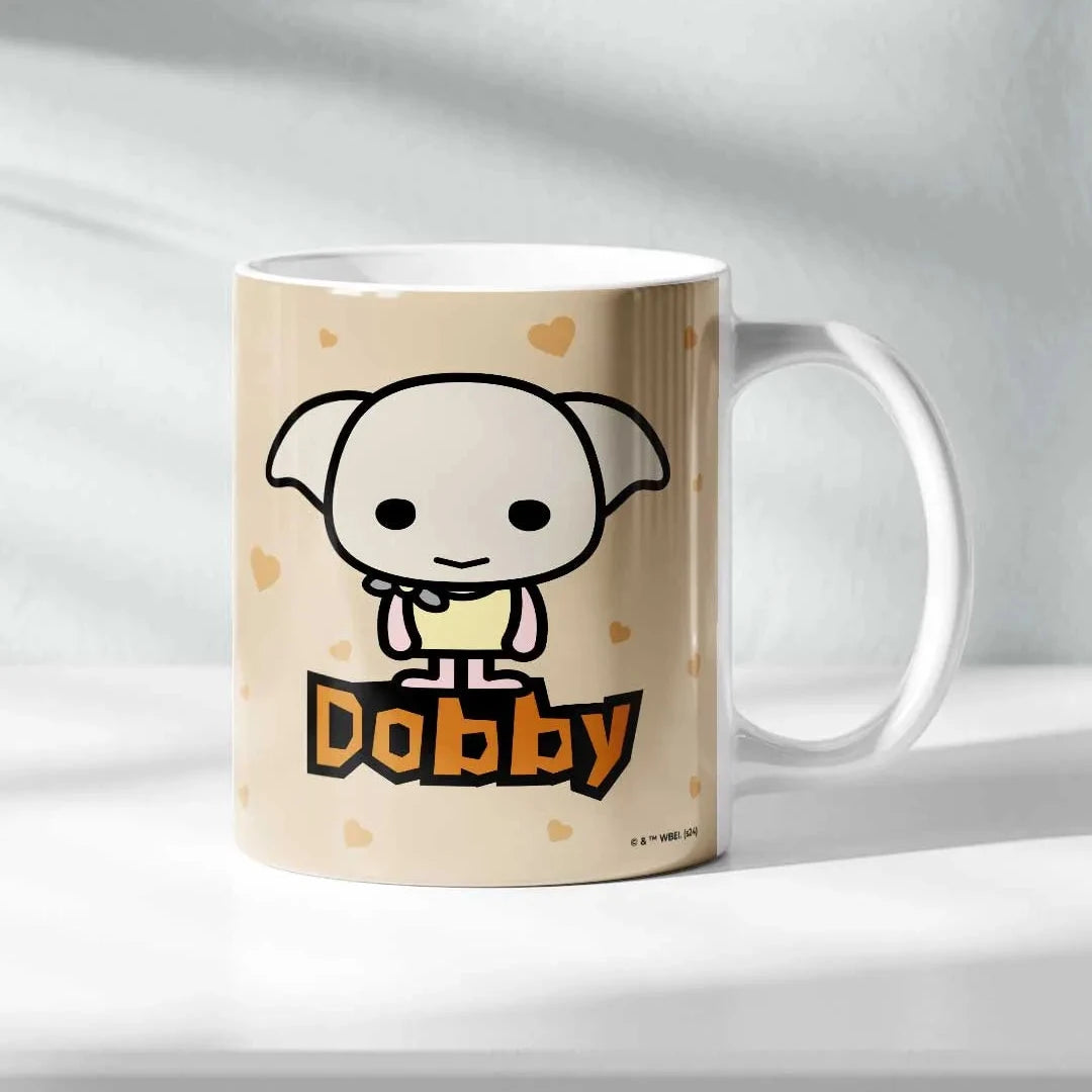 Harry Potter Dobby Loves Socks Ceramic 3D White Coffee Mug - 325 Ml