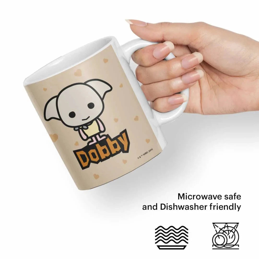 Harry Potter Dobby Loves Socks Ceramic 3D White Coffee Mug - 325 Ml