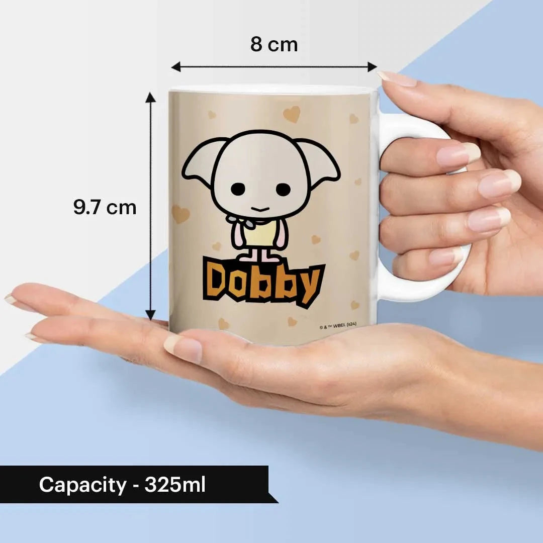 Harry Potter Dobby Loves Socks Ceramic 3D White Coffee Mug - 325 Ml