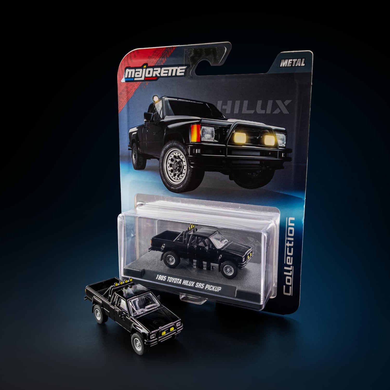 Majorette Wave 3 Premium Car Model - 1985 TOYOTA Hilux SR5 Pick UP