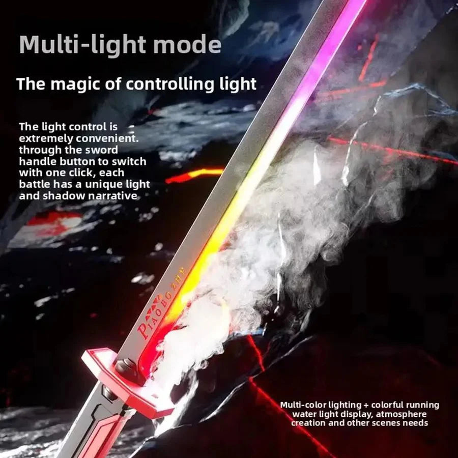 Flowing Colorful Lightsaber Led Black Sword with Spark & Smoke Effect - Usb Chargeable (Partial Cash on delivery allowed on this product)