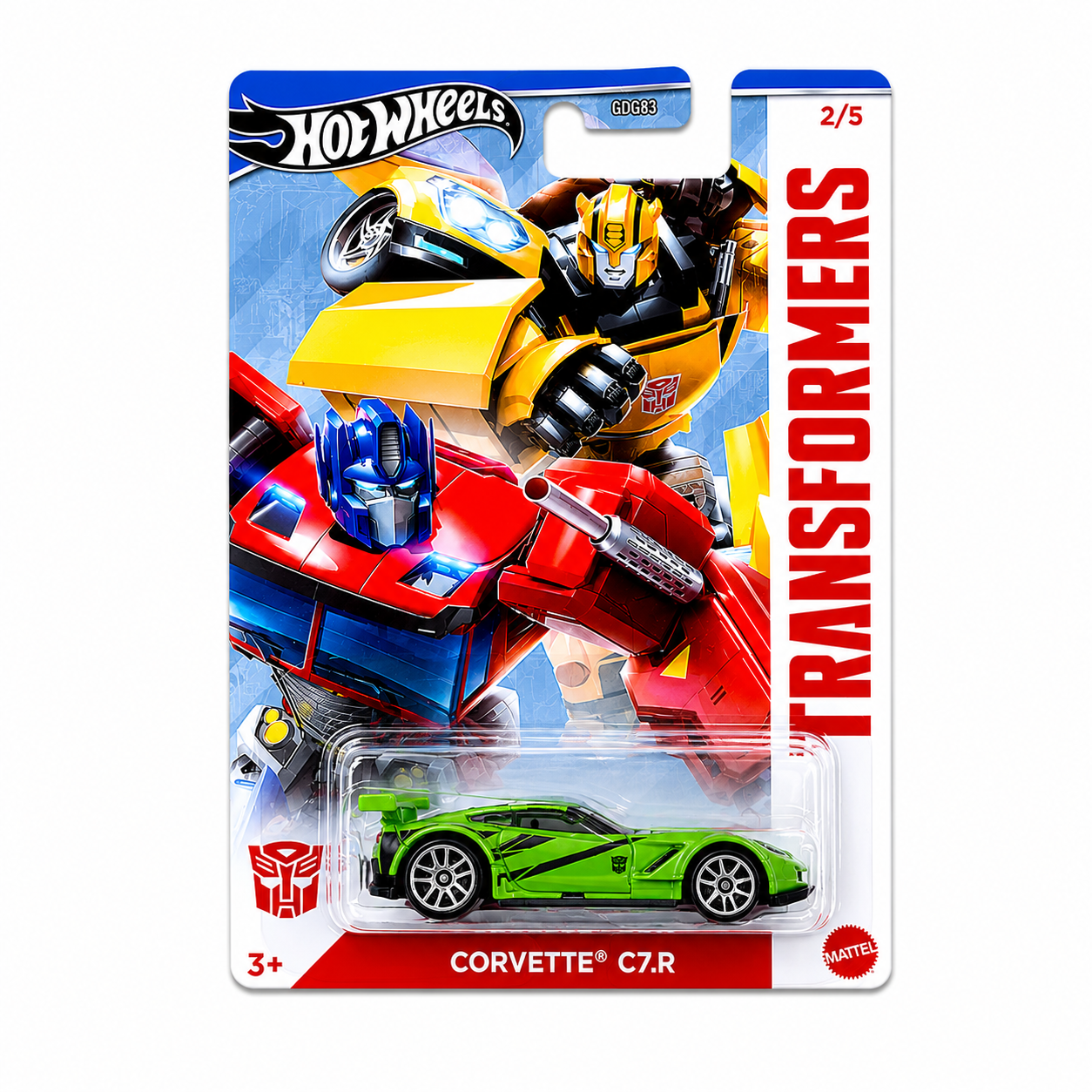 Hot Wheels Imported Silver Series Transformer Corvette C7.R Vehicles Exclusive Collection