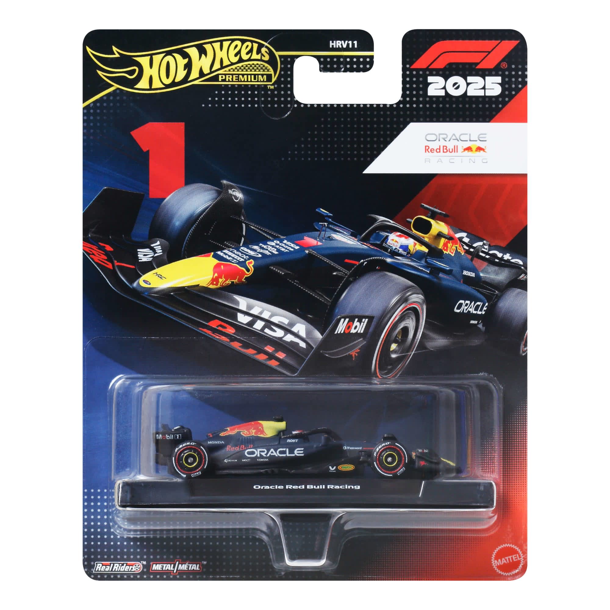 Hot Wheels Scale 1:64 Premium Formula F1  2025 Diecast Model Cars - Oracle Red Bull Racing Formula 1 Team (#1)
