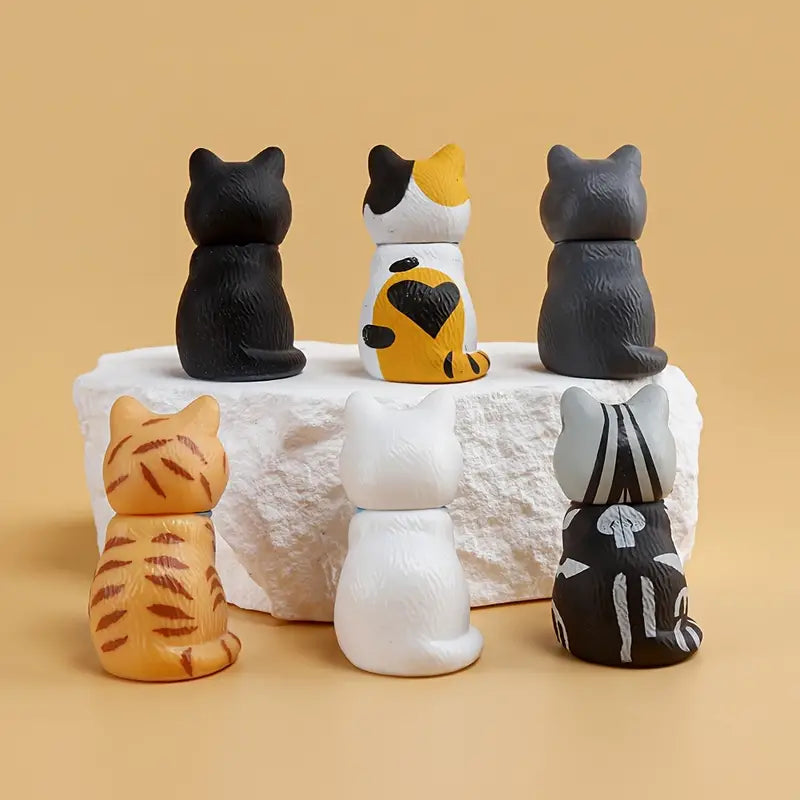 Cute Cat Figures (Set of 6)
