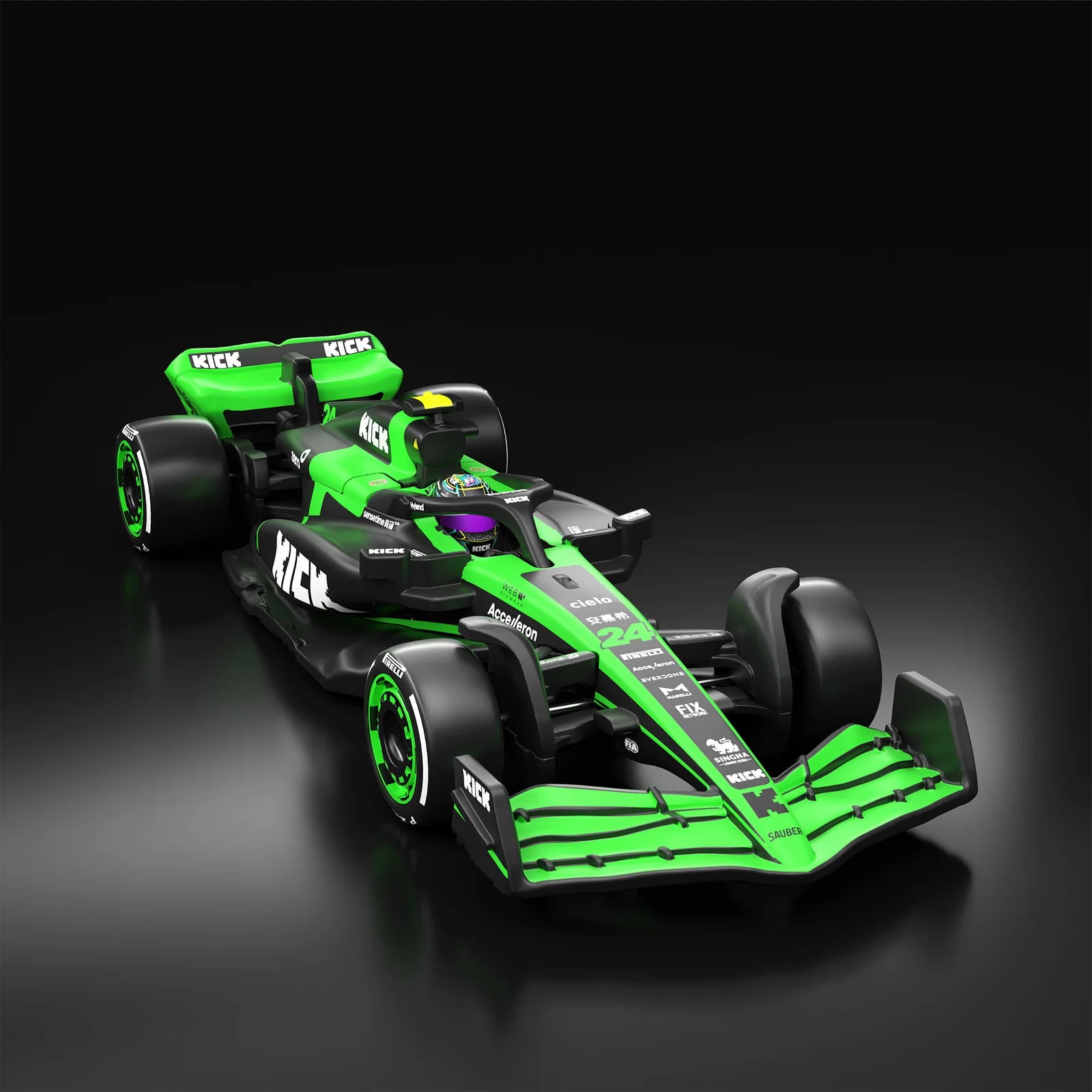Hot Wheels Scale 1:64 Imported Premium Formula F1  2024 Diecast Model Cars - Kick Sauber Formula 1 Team (#24)