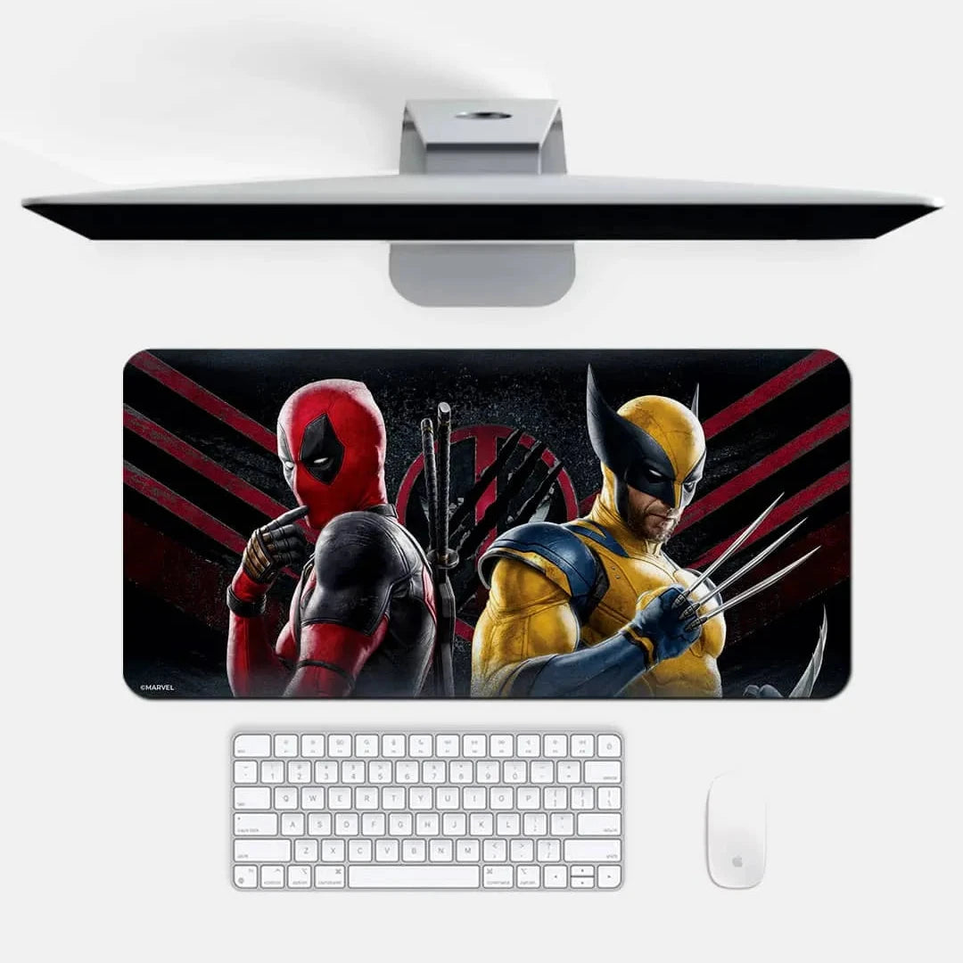 Deadpool And Wolverine Desk Mat - Neoprene - Medium