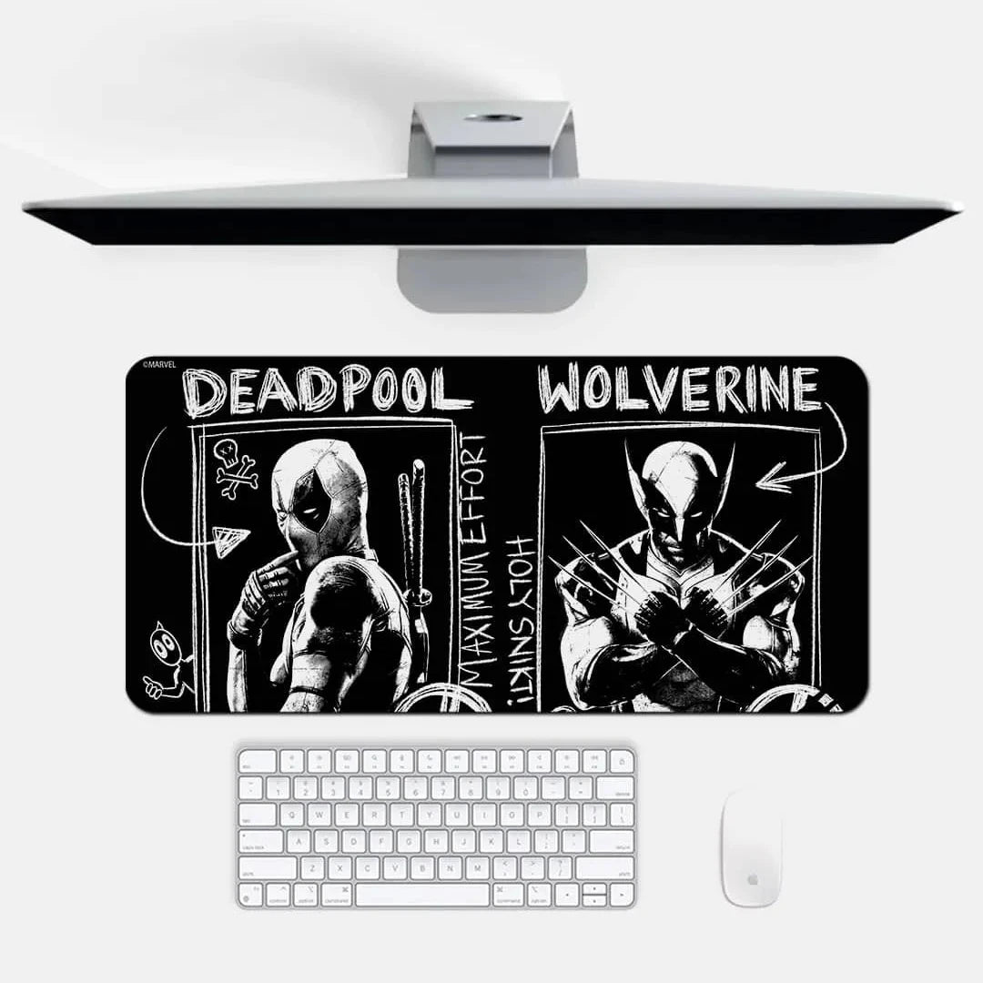 Deadpool And Wolverine Desk Mat - Neoprene - Medium