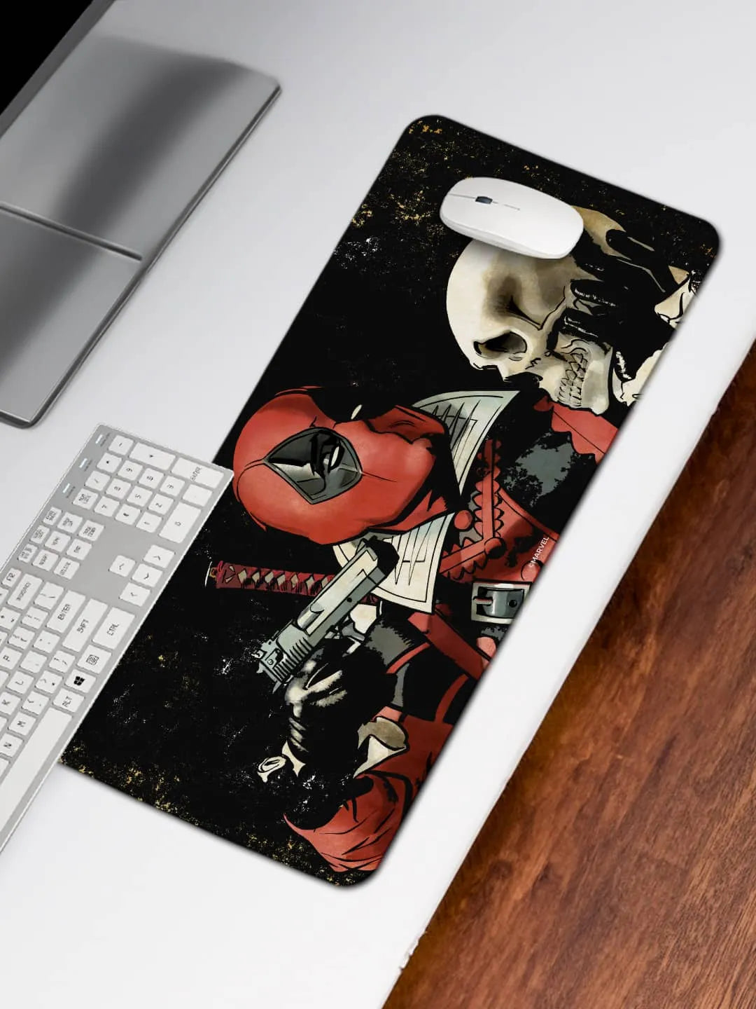 Deadpool Skull Desk Mat - Neoprene - Medium