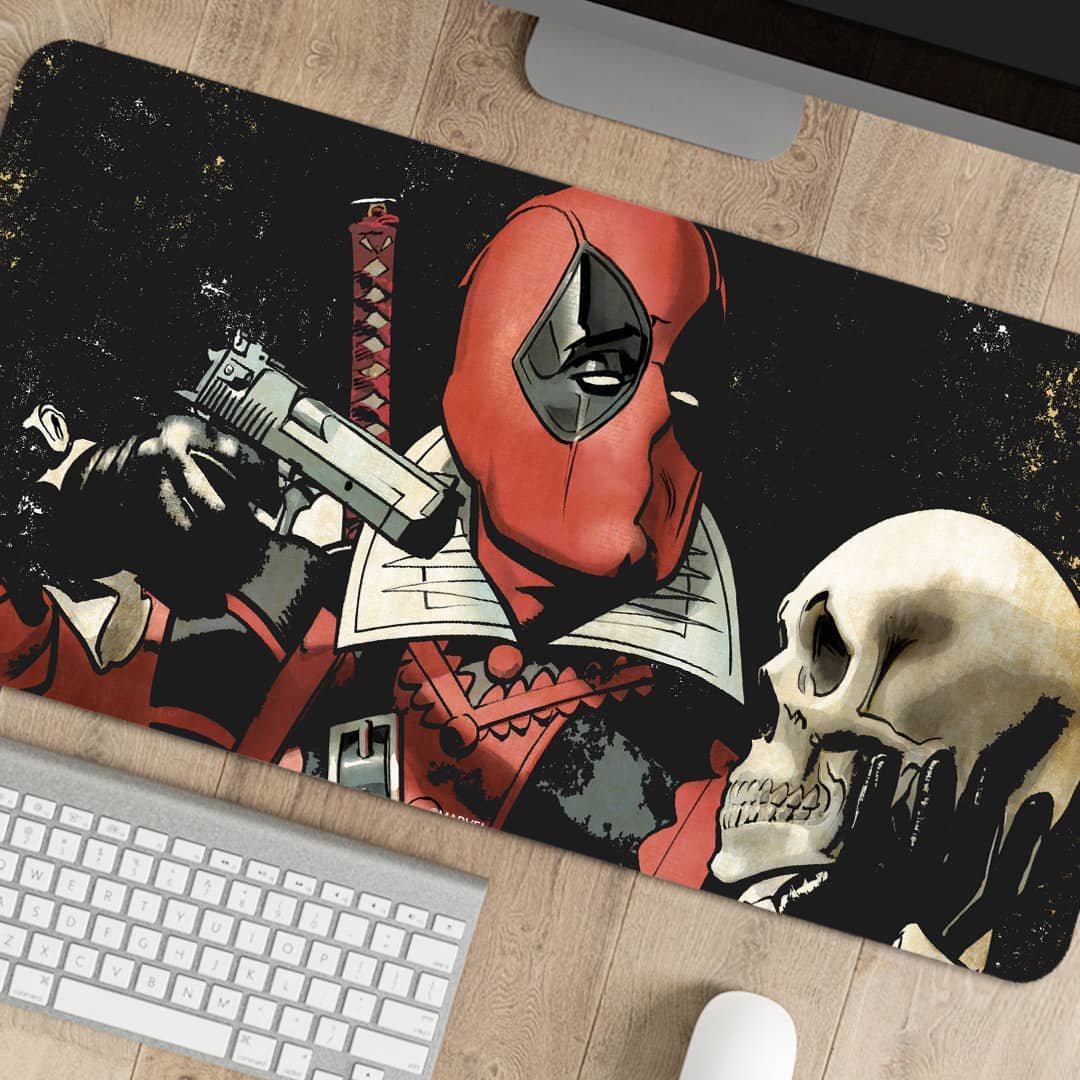 Deadpool Skull Desk Mat - Neoprene - Medium