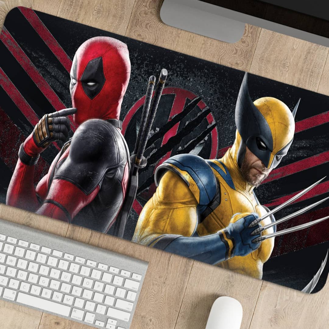 Deadpool And Wolverine Desk Mat - Neoprene - Medium