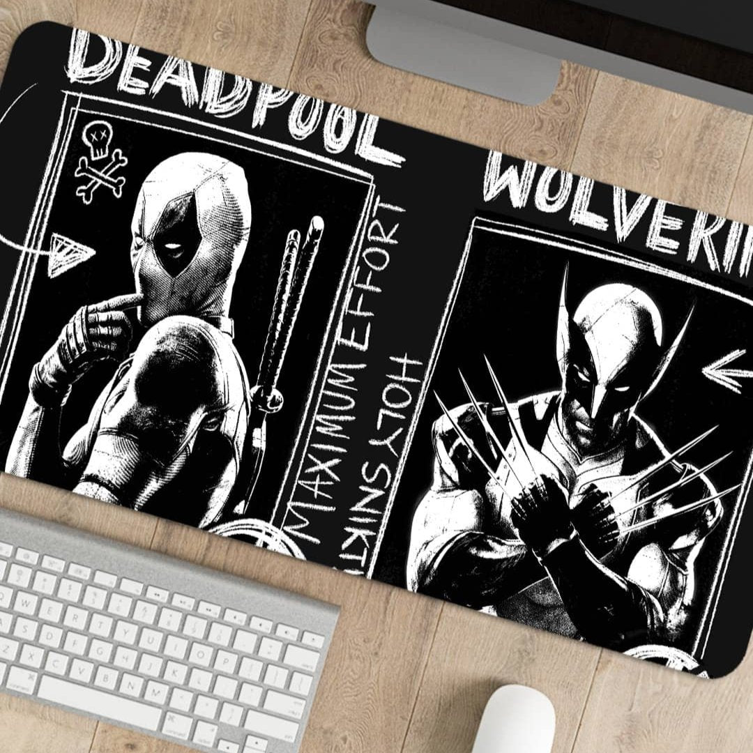 Deadpool And Wolverine Desk Mat - Neoprene - Medium