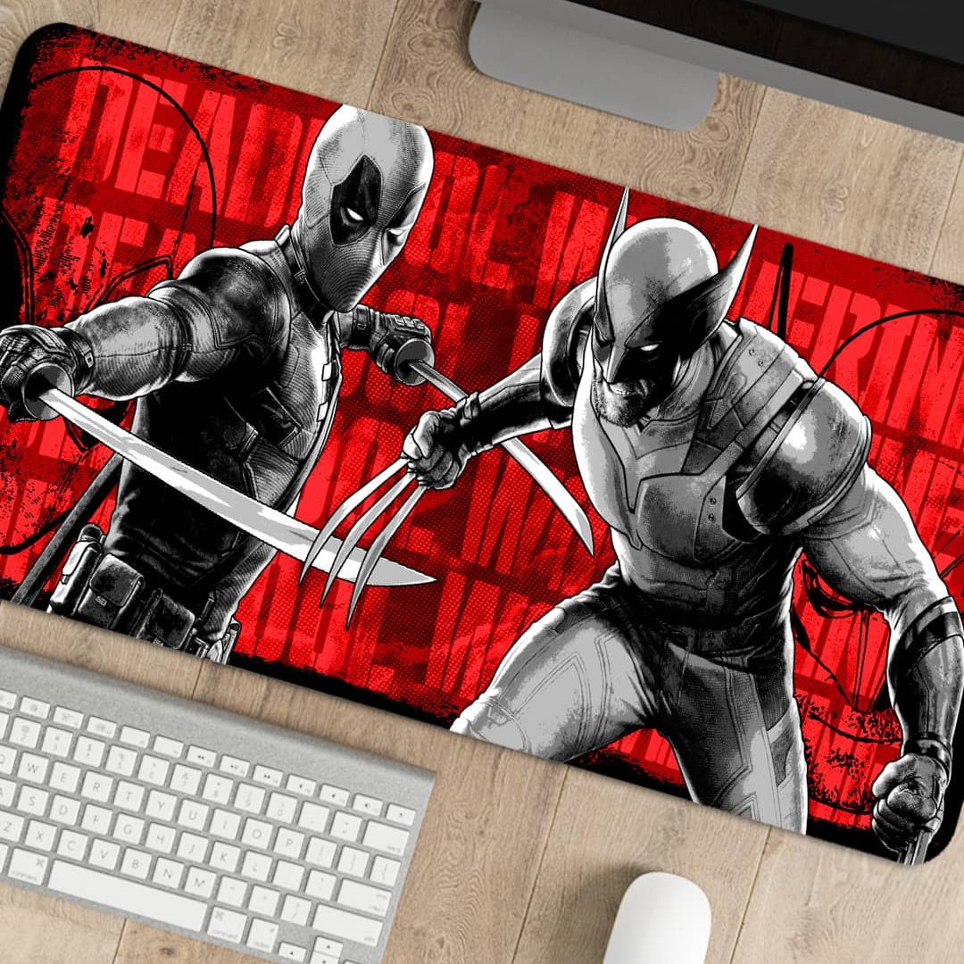 Deadpool Snikt And Sketch Desk Mat - Neoprene - Medium