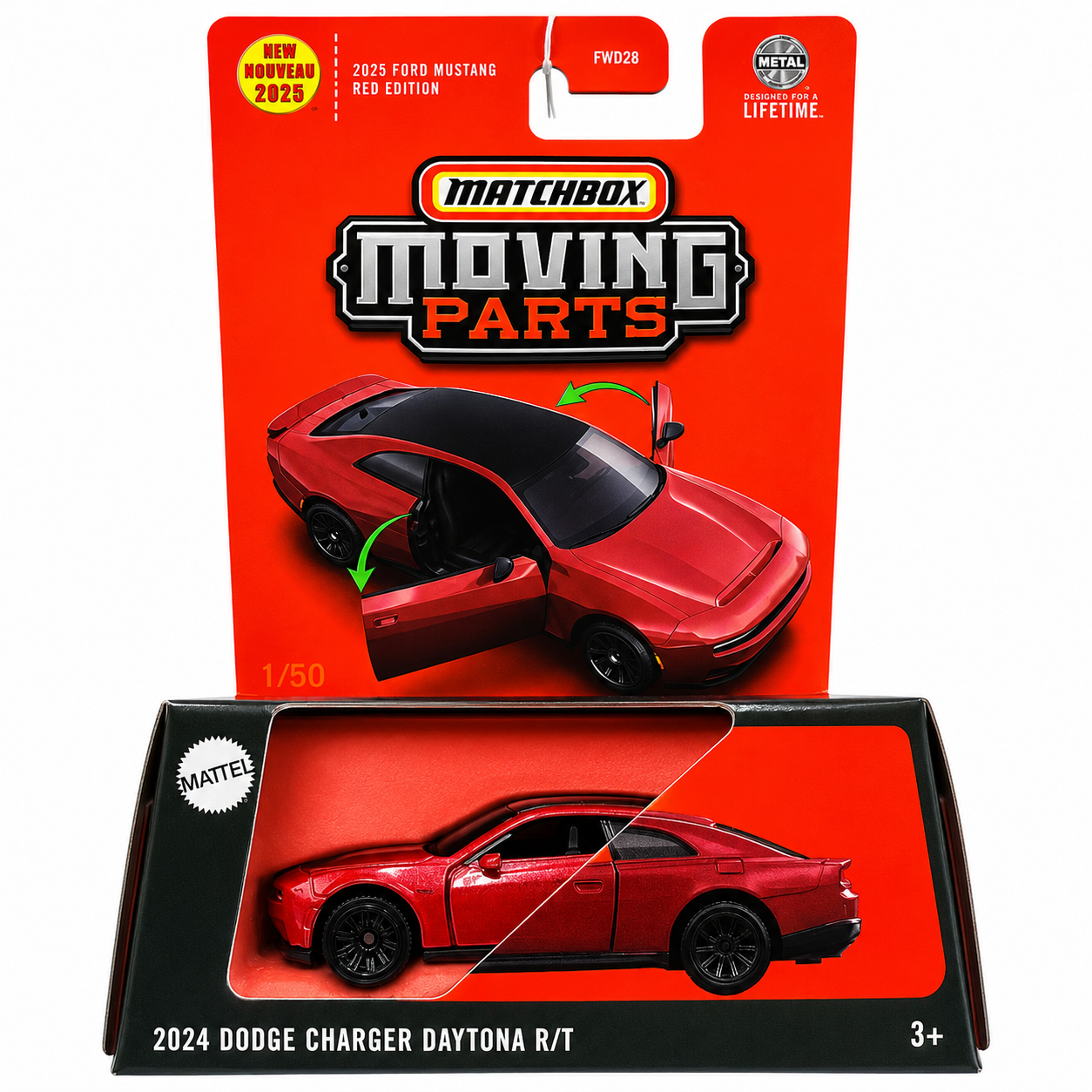Matchbox Moving Parts 2024 Dodge Charger Daytona R/T Die-Cast Model Car