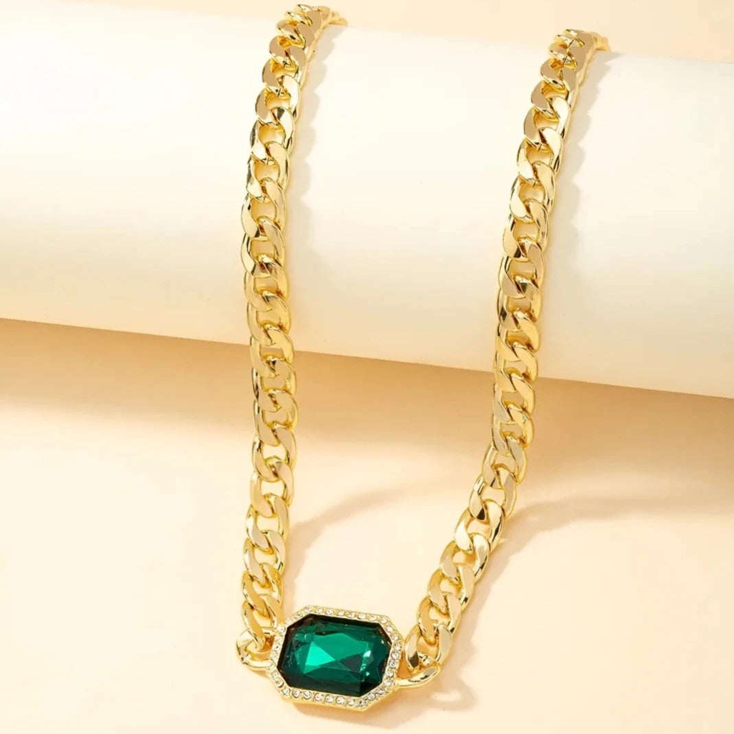 Rich Emerald Cuban Choker Necklace