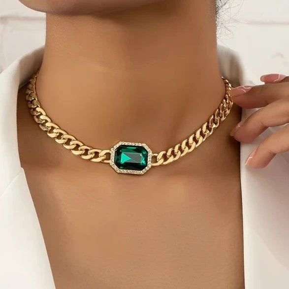 Rich Emerald Cuban Choker Necklace