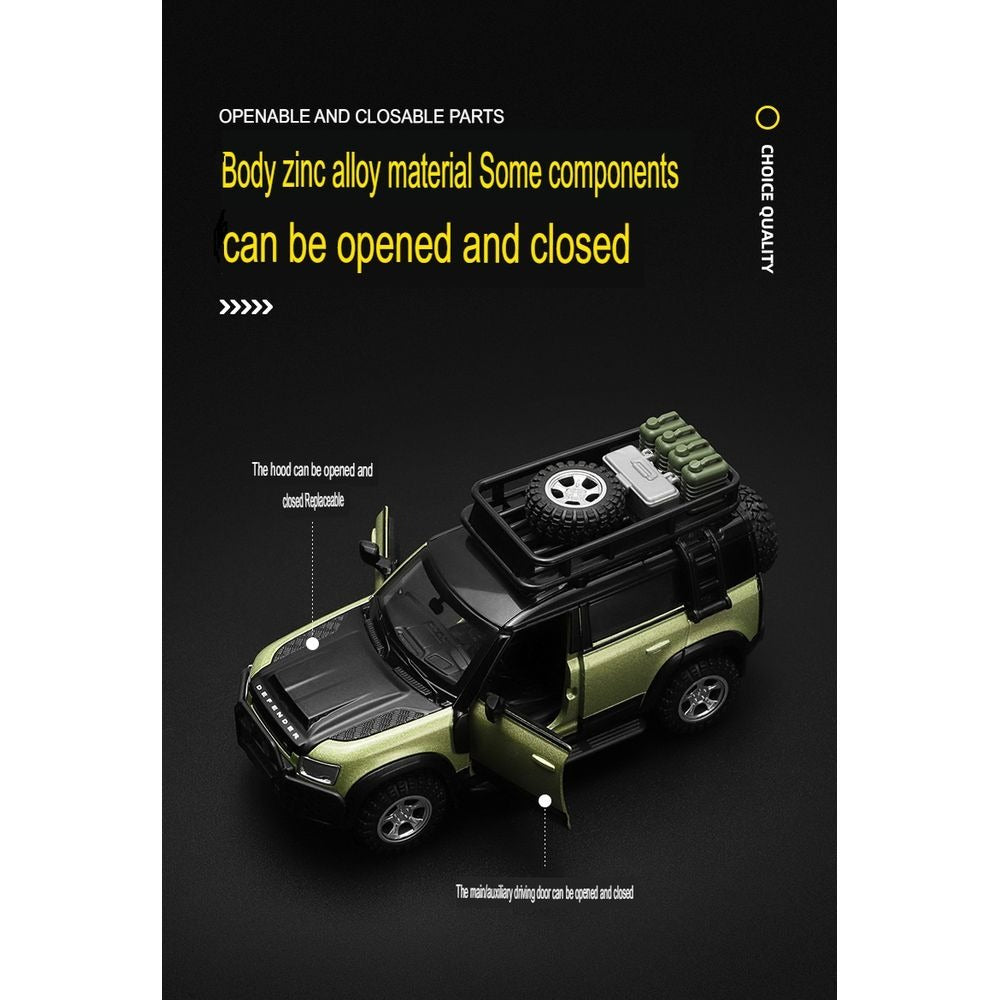 Scale 1 : 43 Official Licensed CCA Cool-Chic Auto 2-In-1 Land Rover Defender 110 Diecast Metal Model Car