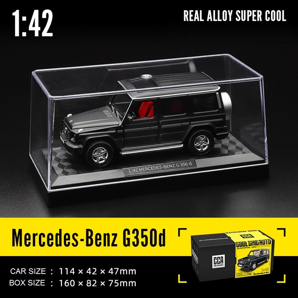 Scale 1 : 42 Official Licensed CCA Cool-Chic Auto Diecast Metal Model Car - Mercedes-Benz G350 d (Black) - With Acylic Case