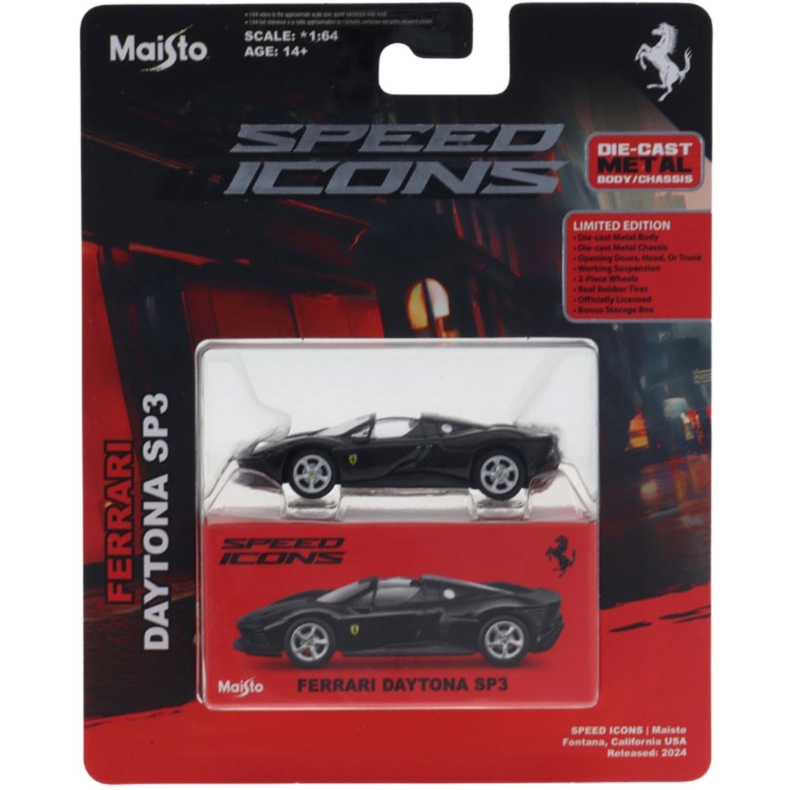 Maisto Official Licensed -  Maisto Speed Icons Scale 1 : 64 Collection Diecast Scale Model - Ferrari Daytona SP3