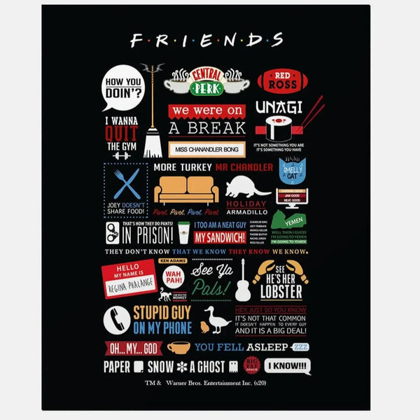 Friends Favourite Infographic Fridge Magnet