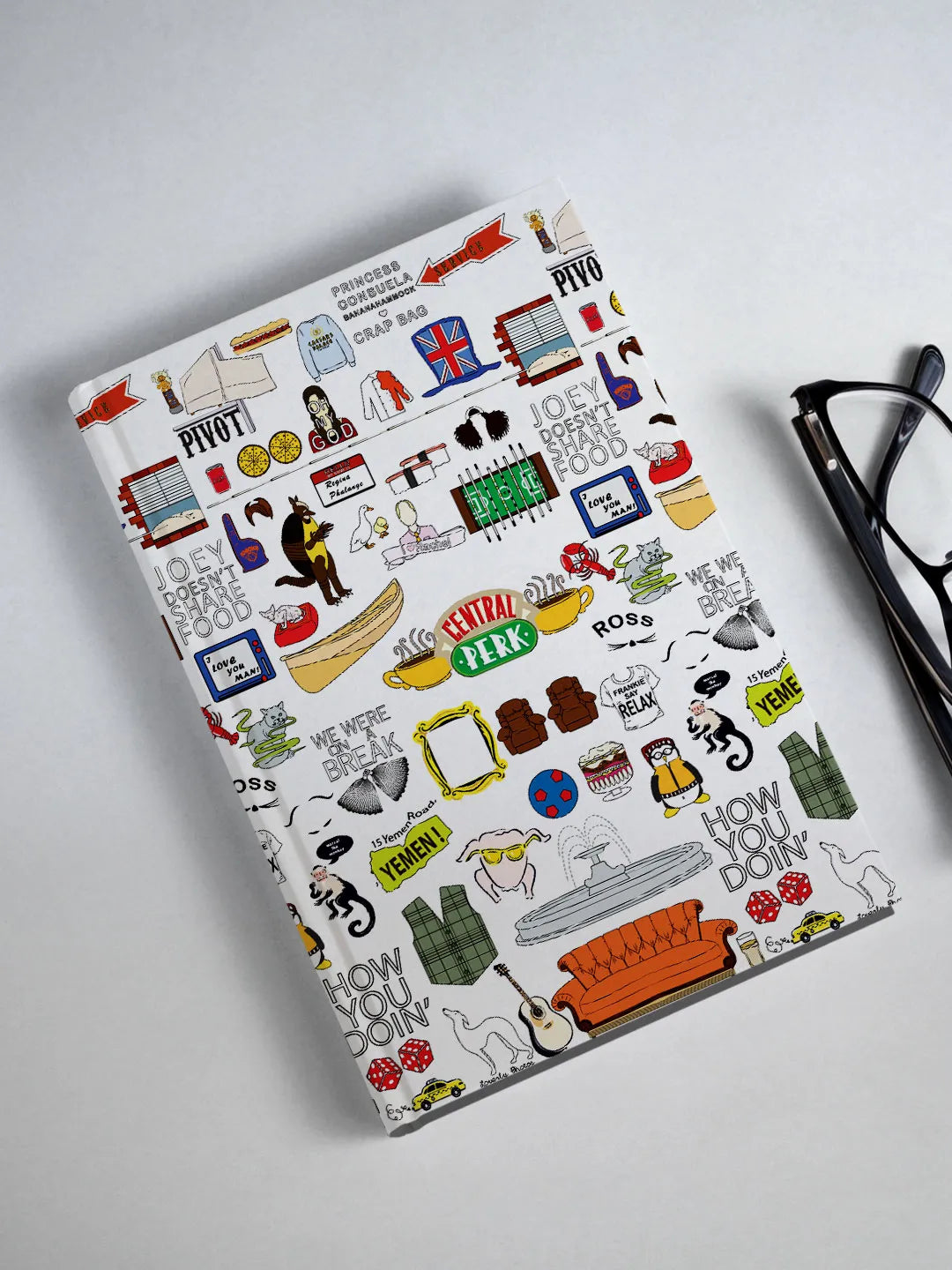 Friends Doodle Design Hardbound Diary