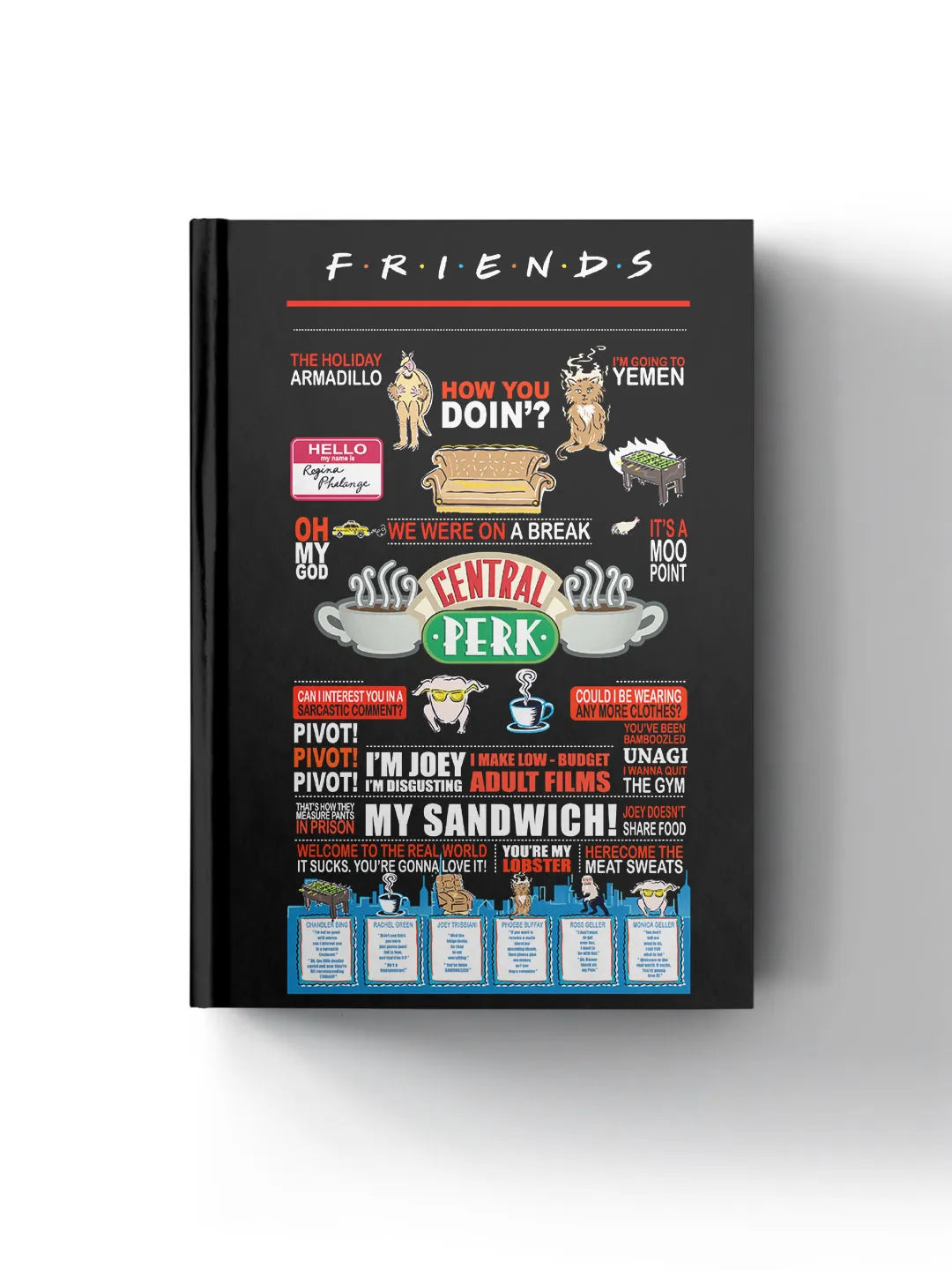 Friends Infographic Quotes Hardbound Diary