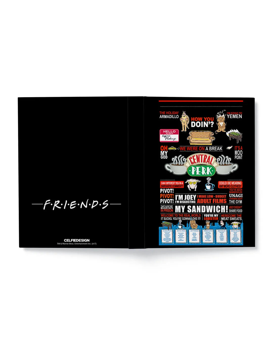 Friends Infographic Quotes Hardbound Diary