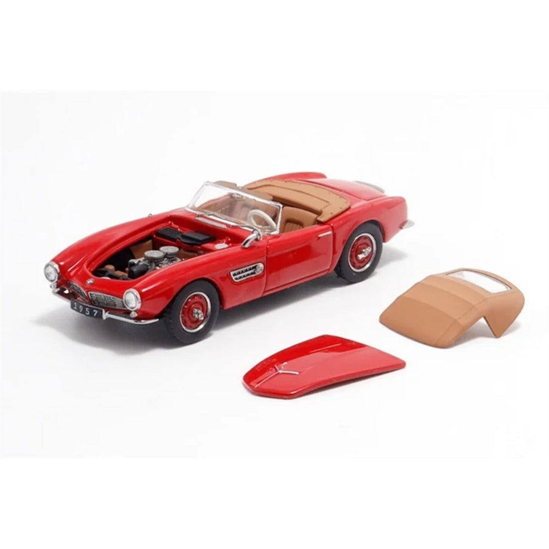 GFCC BMW 507 1957 Convertible Red front view with open engine bay and interchangeable parts
