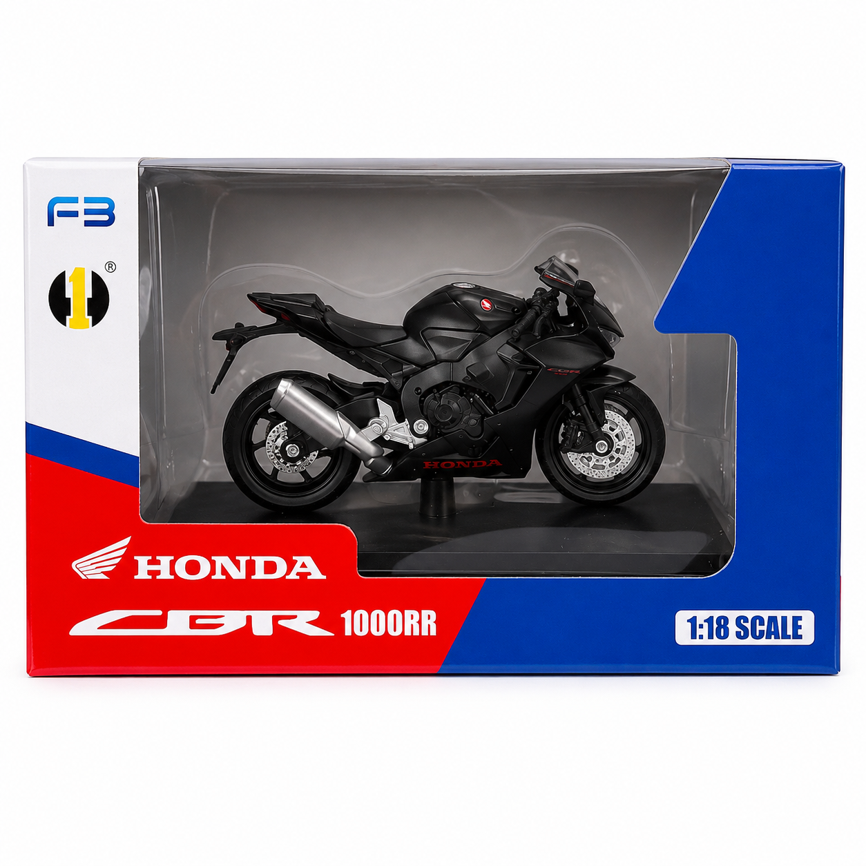 Honda CBR 1000RR Fireblade Diecast Model – Premium Matte Black 1:18 Scale Replica