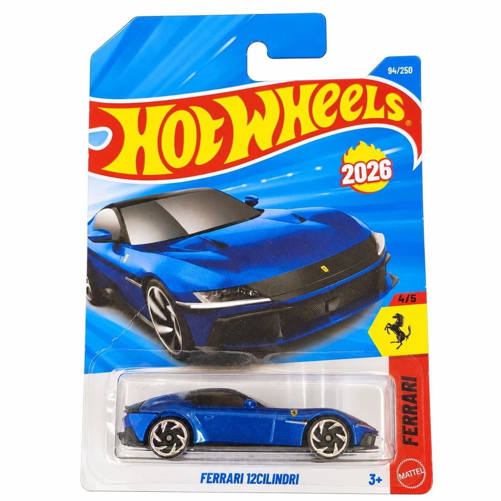 Hot Wheels Imported Ferrari 12Cilindri Blue 2026 Chrome Edition 1:64 D