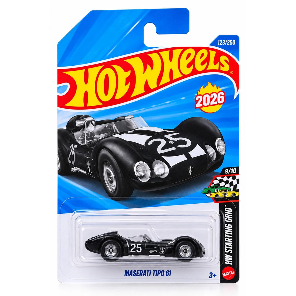 Model Cars Picture Frame Hot Wheels Imported Maserati Tipo 61 Black 2026 1:64 Diecast Model Car
